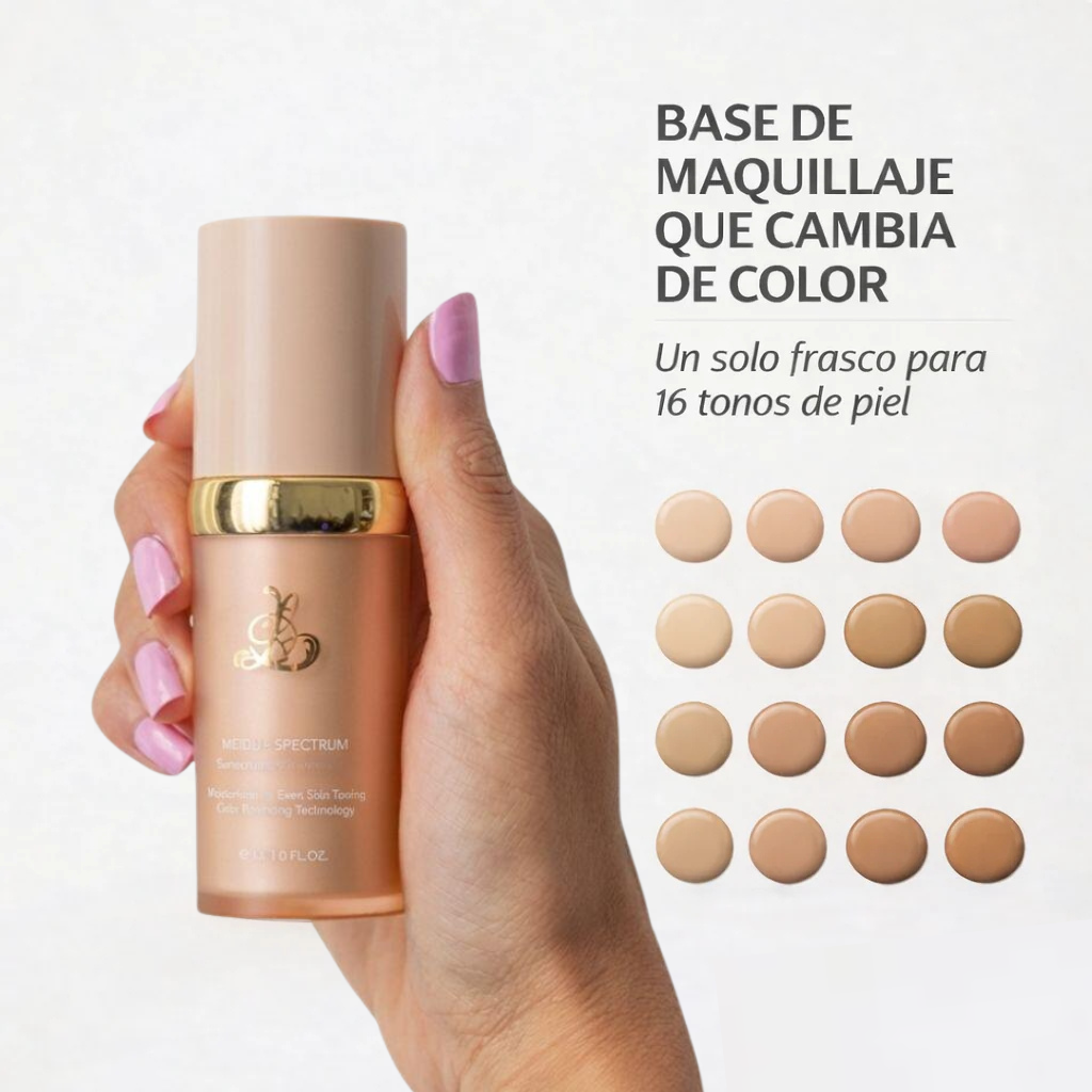 Base de Maquillaje Antiedad con SPF 50 – Se Adapta a tu Tono de Piel