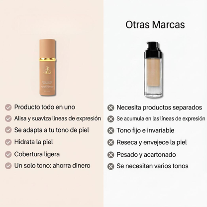 Base de Maquillaje Antiedad con SPF 50 – Se Adapta a tu Tono de Piel